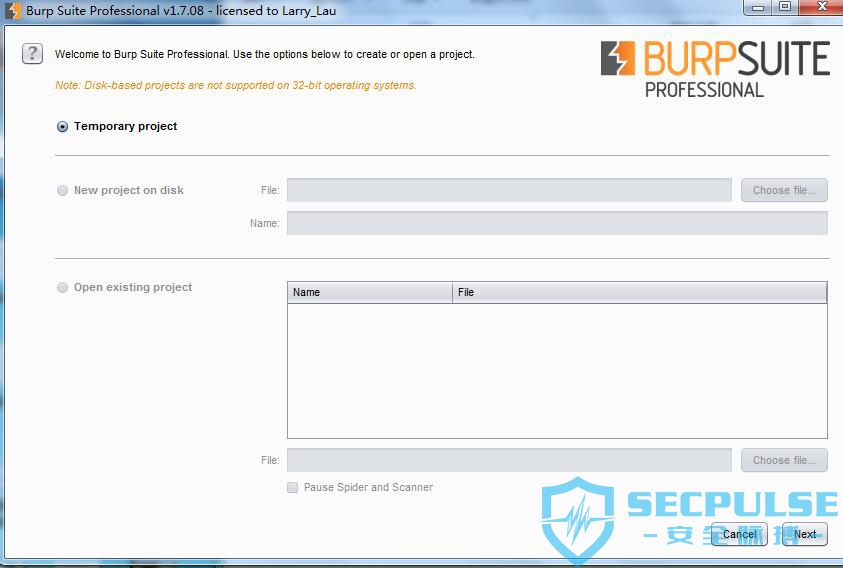 渗透测试神器Burp Suite v1.7.08